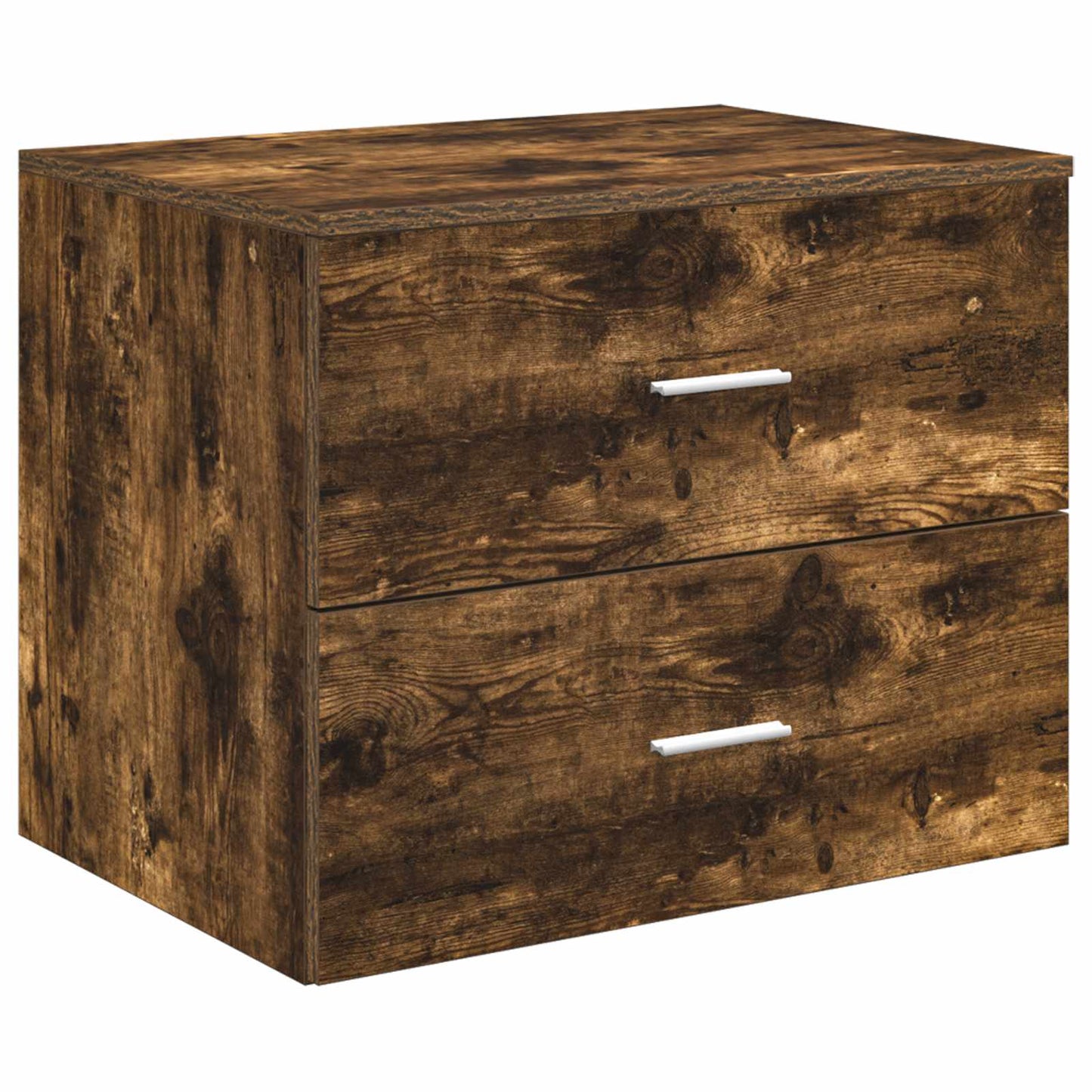 Bathroom Furniture Set Smoked Oak Engineered Wood