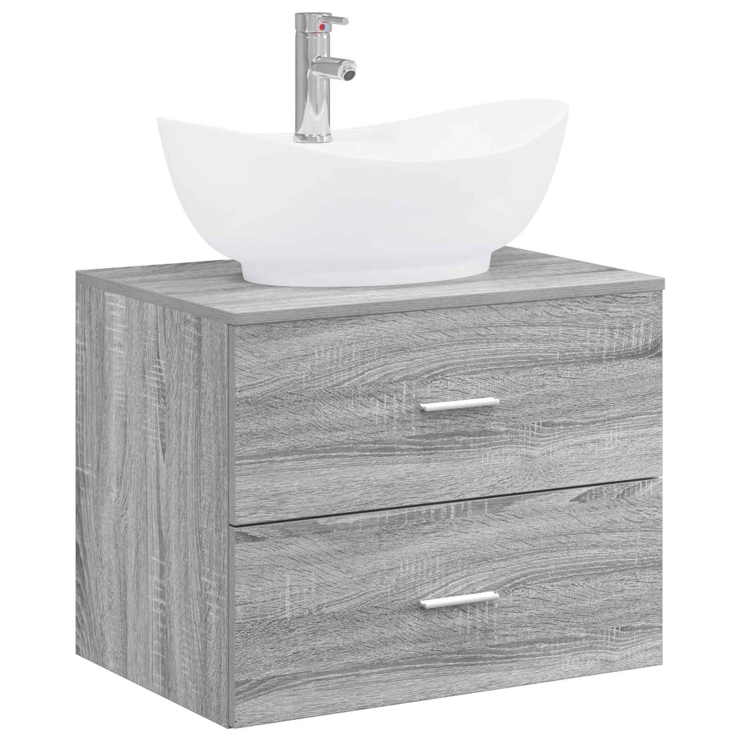 Bathroom Furniture Set Grey Sonoma Engineered Wood