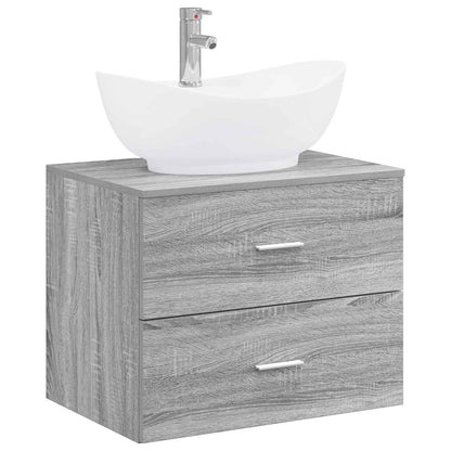 Bathroom Furniture Set Grey Sonoma Engineered Wood