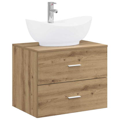 Bathroom Furniture Set Artisan Oak Engineered Wood