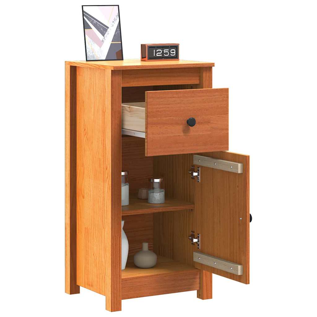 Sideboard 2 pcs Wax Brown 39 x 34.5 x 80 cm Solid Pine Wood