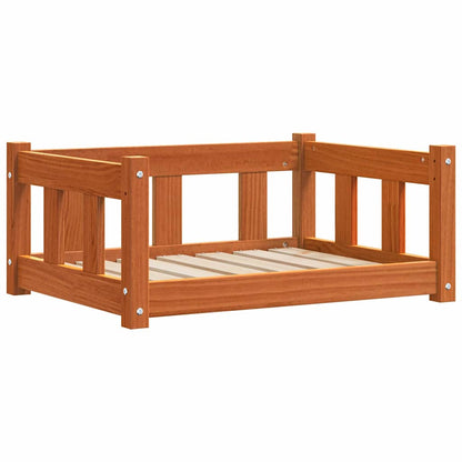 Dog Bed Wax Brown 65.5 x 50 x 28 cm Solid Pine Wood