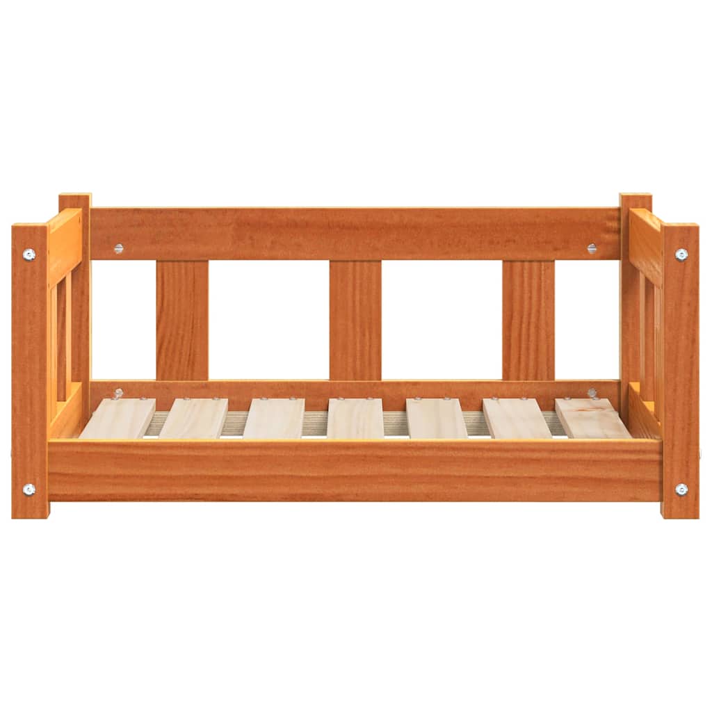 Dog Bed Wax Brown 65.5 x 50 x 28 cm Solid Pine Wood
