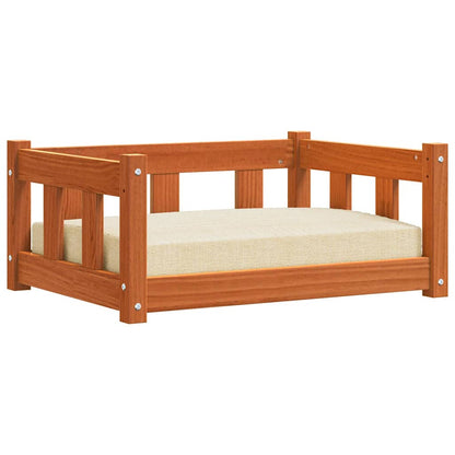Dog Bed Wax Brown 65.5 x 50 x 28 cm Solid Pine Wood