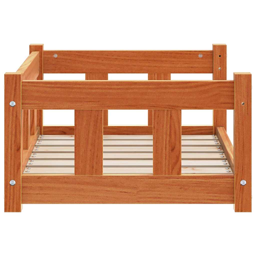 Dog Bed Wax Brown 65.5 x 50 x 28 cm Solid Pine Wood