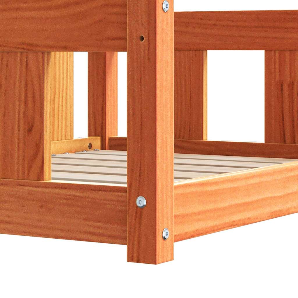 Dog Bed with Storage Wax Brown 100 x 70 x 28 cm Solid Pine Wood