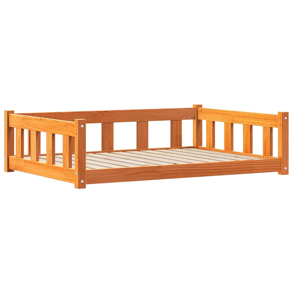 Dog Bed with Storage Wax Brown 100 x 70 x 28 cm Solid Pine Wood