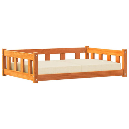 Dog Bed with Storage Wax Brown 100 x 70 x 28 cm Solid Pine Wood