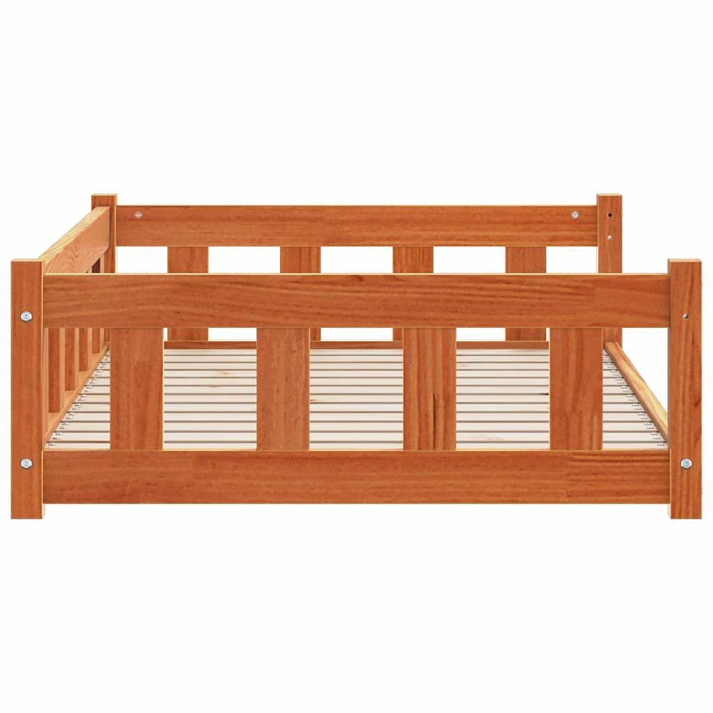 Dog Bed with Storage Wax Brown 100 x 70 x 28 cm Solid Pine Wood