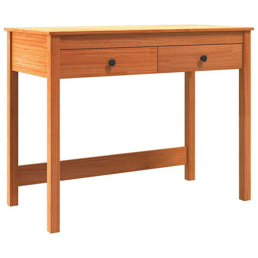 Desk with Drawer Max Brown 100 x 50 x 78 cm Solid Pine Wood