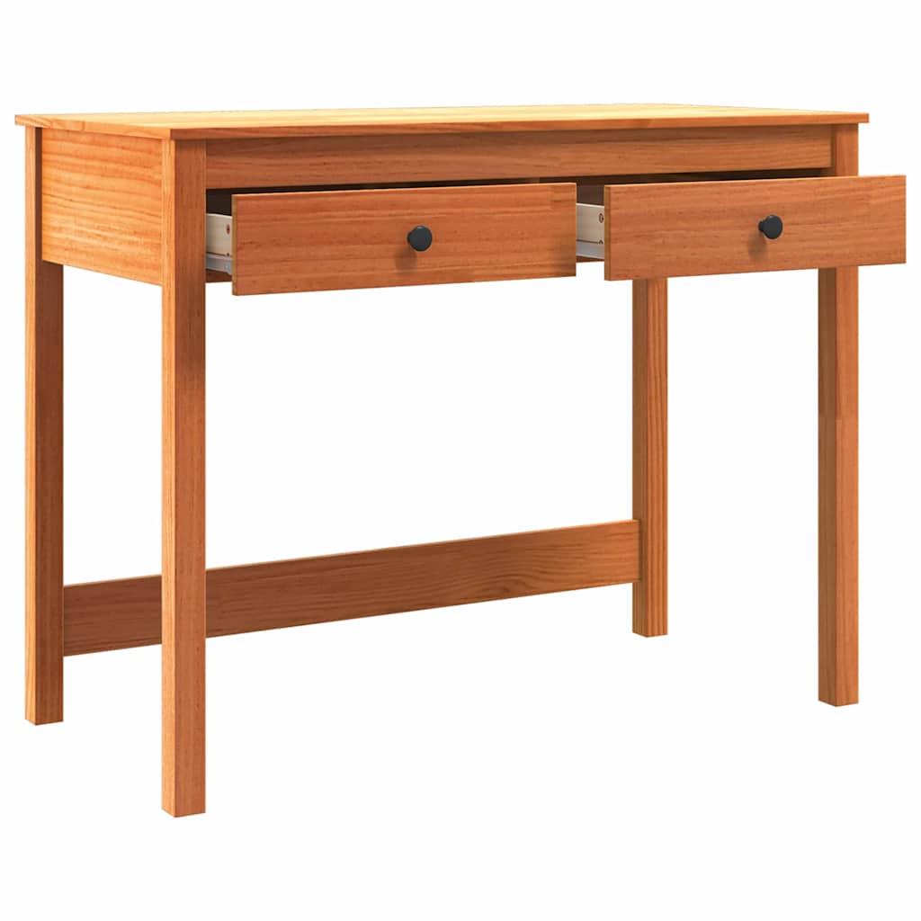 Desk with Drawer Max Brown 100 x 50 x 78 cm Solid Pine Wood