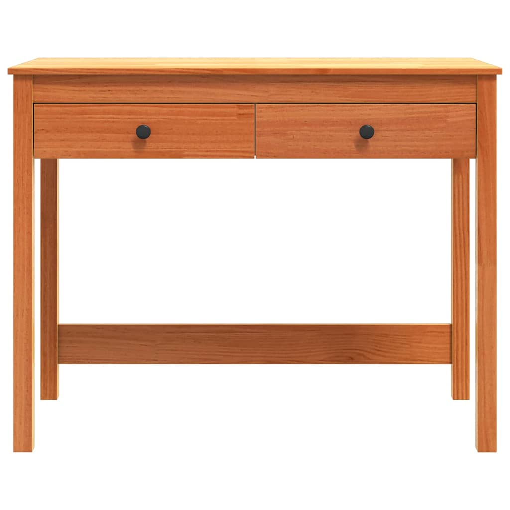Desk with Drawer Max Brown 100 x 50 x 78 cm Solid Pine Wood