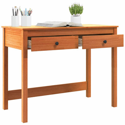 Desk with Drawer Max Brown 100 x 50 x 78 cm Solid Pine Wood