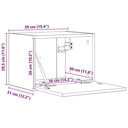 TV Wall Cabinet White 39 x 31 x 29.5 cm Engineered Wood