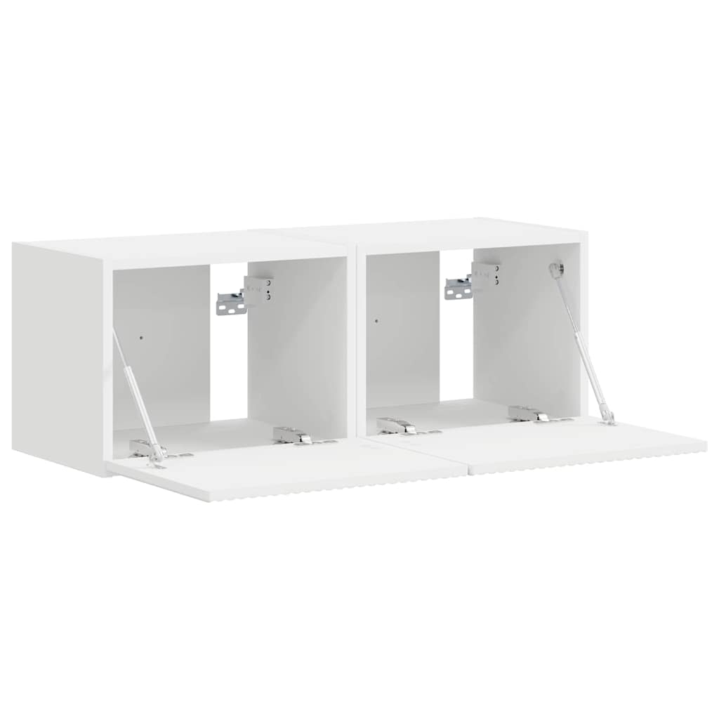 TV Wall Cabinet 2 pcs White 39 x 31 x 29.5 cm Engineered Wood