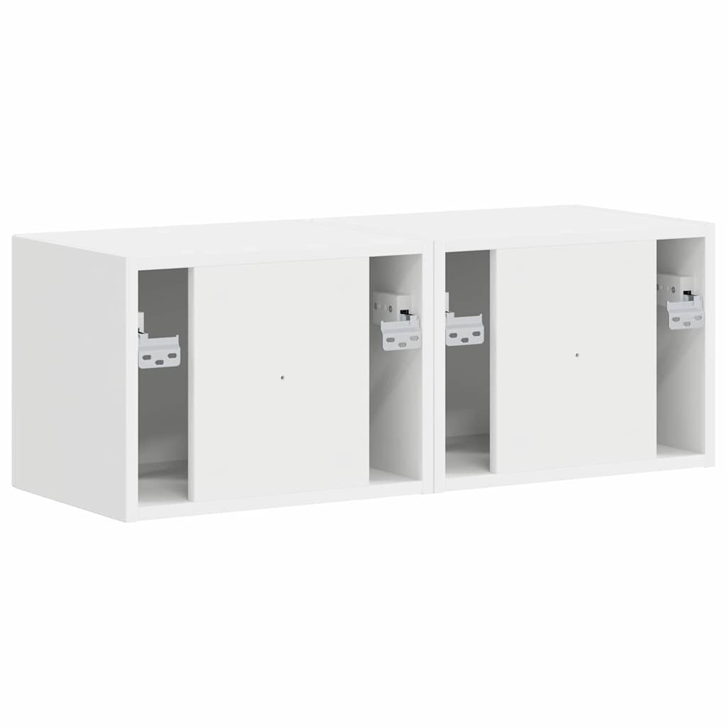 TV Wall Cabinet 2 pcs White 39 x 31 x 29.5 cm Engineered Wood