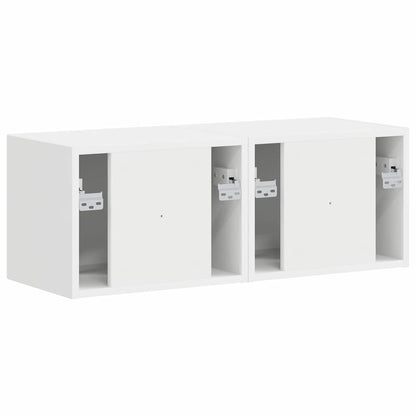 TV Wall Cabinet 2 pcs White 39 x 31 x 29.5 cm Engineered Wood