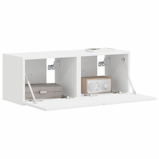 TV Wall Cabinet 2 pcs White 39 x 31 x 29.5 cm Engineered Wood