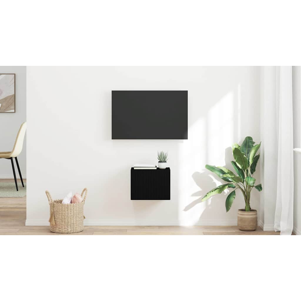 TV Wall Cabinet Black 39 x 31 x 29.5 cm Engineered Wood