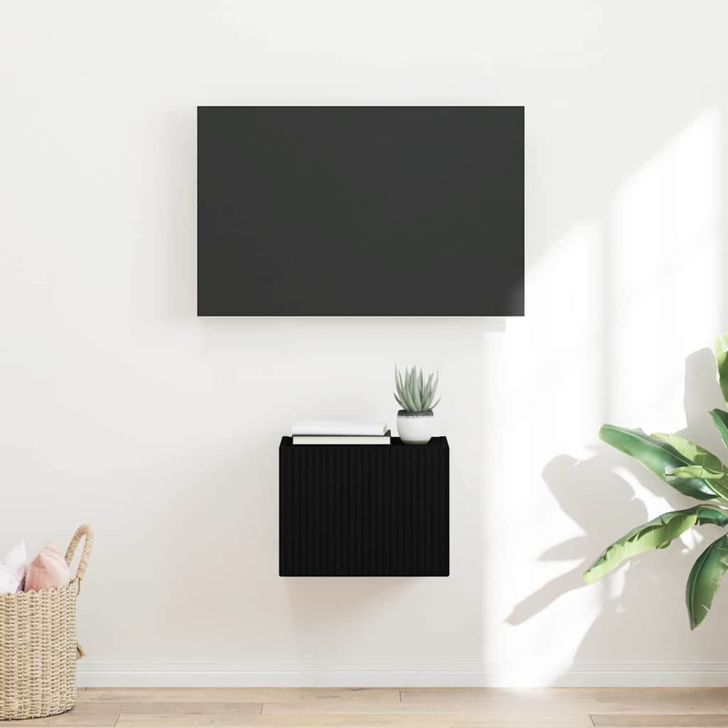TV Wall Cabinet Black 39 x 31 x 29.5 cm Engineered Wood