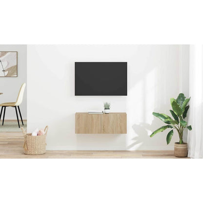 TV Wall Cabinet 2 pcs Sonoma 39 x 31 x 29.5 cm Engineered Wood