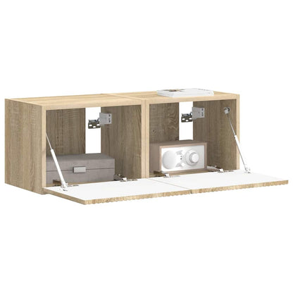 TV Wall Cabinet 2 pcs Sonoma 39 x 31 x 29.5 cm Engineered Wood