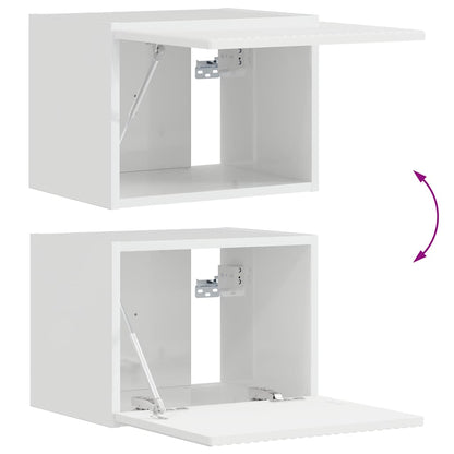 TV Wall Cabinet Gloss White 39 x 31 x 29.5 cm Engineered Wood