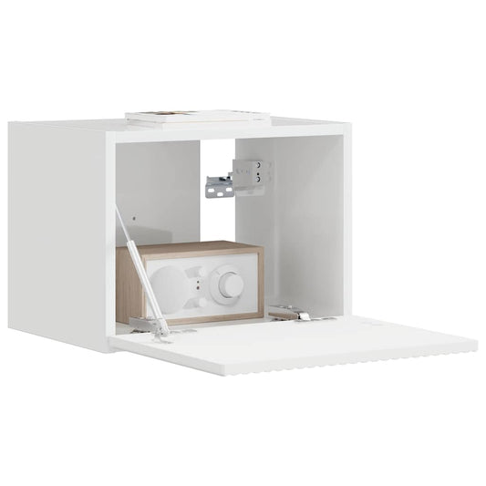 TV Wall Cabinet Gloss White 39 x 31 x 29.5 cm Engineered Wood