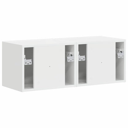 TV Wall Cabinet 2 pcs Gloss White 39 x 31 x 29.5 cm