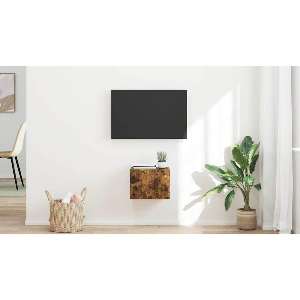 TV Wall Cabinet Smoked Oak 39 x 31 x 29.5 cm Engineered Wood
