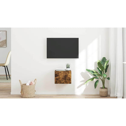 TV Wall Cabinet Smoked Oak 39 x 31 x 29.5 cm Engineered Wood