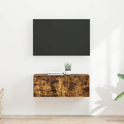 TV Wall Cabinet Wall-mounted 2 pcs Smoked Oak 39 x 31 x 29.5 cm