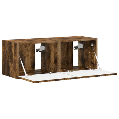 TV Wall Cabinet Wall-mounted 2 pcs Smoked Oak 39 x 31 x 29.5 cm