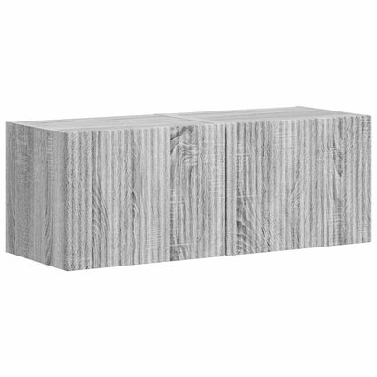 TV Wall Cabinet 2 pcs Grey Sonoma 39 x 31 x 29.5 cm