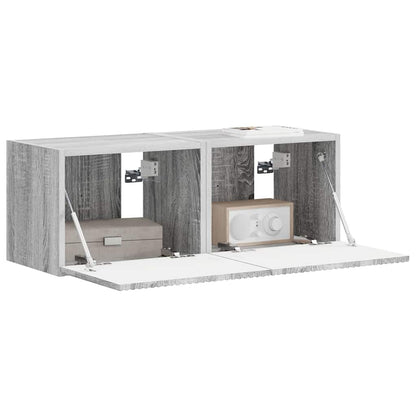 TV Wall Cabinet 2 pcs Grey Sonoma 39 x 31 x 29.5 cm