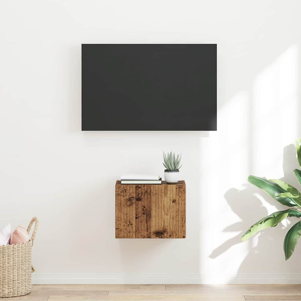 TV Wall Cabinet Old Wood 39 x 31 x 29.5 cm Engineered Wood