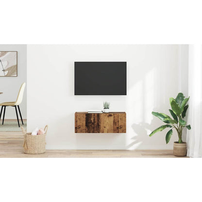 TV Wall Cabinet Wall-mounted 2 pcs Old Wood 39 x 31 x 29.5 cm