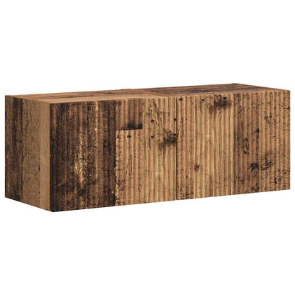 TV Wall Cabinet Wall-mounted 2 pcs Old Wood 39 x 31 x 29.5 cm