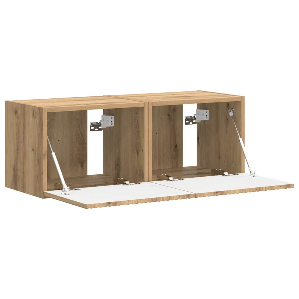 TV Wall Cabinet 2 pcs Artisian Oak 39 x 31 x 29.5 cm