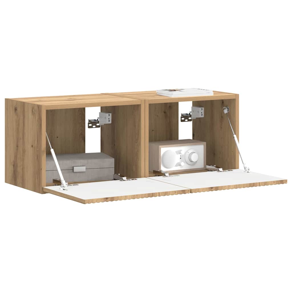 TV Wall Cabinet 2 pcs Artisian Oak 39 x 31 x 29.5 cm