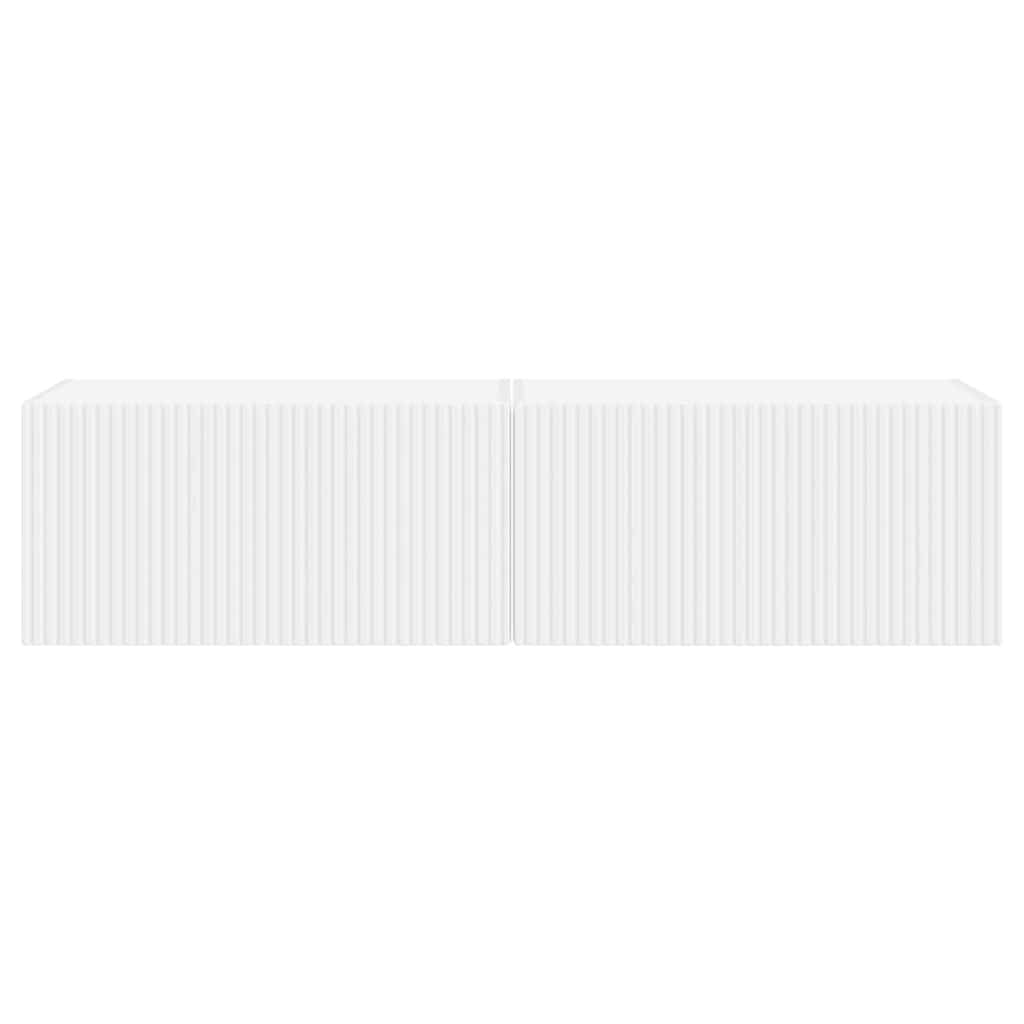 TV Wall Cabinet 2 pcs White 60 x 31 x 29.5 cm Engineered Wood