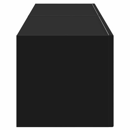 TV Wall Cabinet 2 pcs Black 60 x 31 x 29.5 cm Engineered Wood