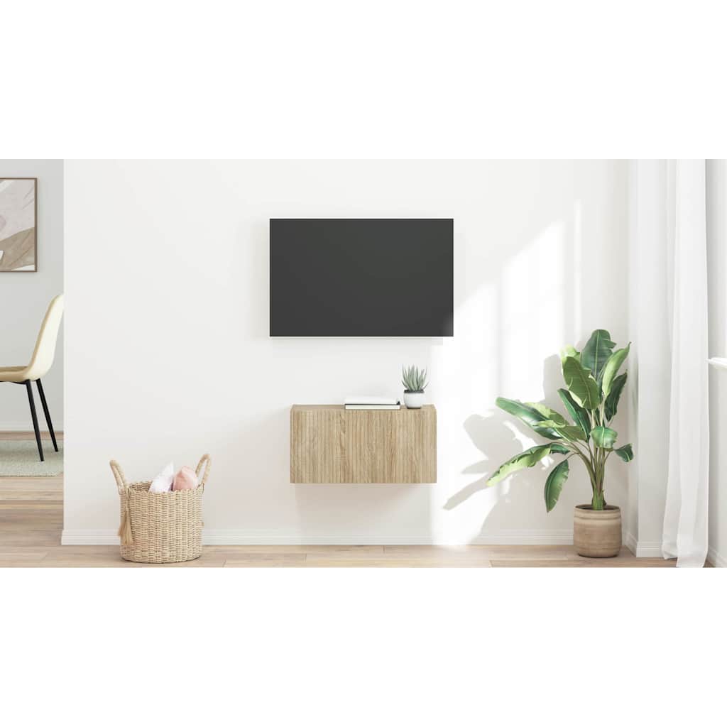 TV Wall Cabinet Sonoma 60 x 31 x 29.5 cm Engineered Wood