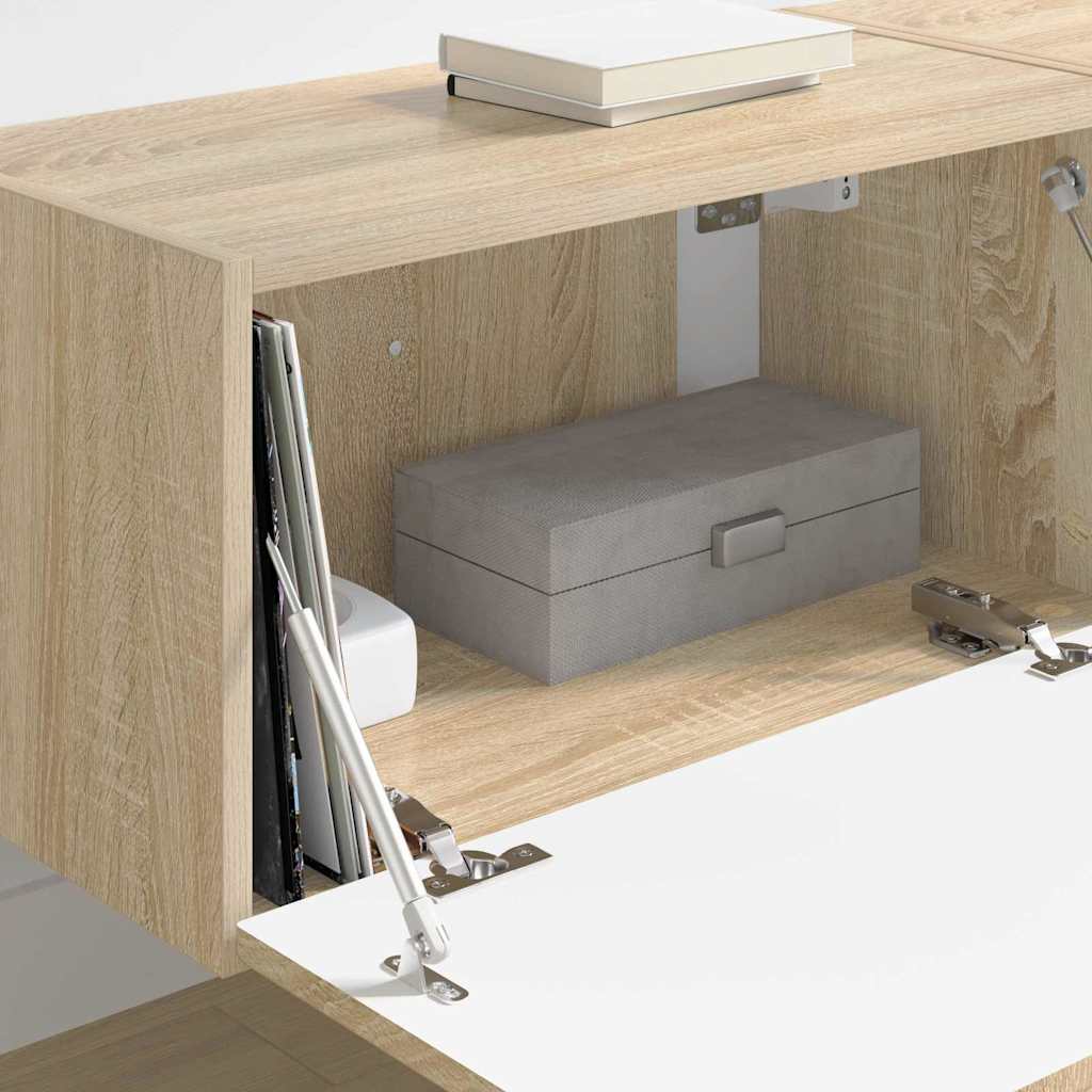 TV Wall Cabinet 2 pcs Sonoma 60 x 31 x 29.5 cm Engineered Wood