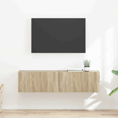 TV Wall Cabinet 2 pcs Sonoma 60 x 31 x 29.5 cm Engineered Wood