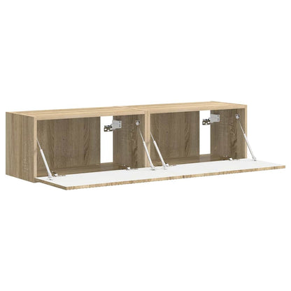 TV Wall Cabinet 2 pcs Sonoma 60 x 31 x 29.5 cm Engineered Wood