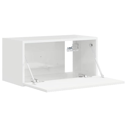 TV Wall Cabinet Gloss White 60 x 31 x 29.5 cm Engineered Wood