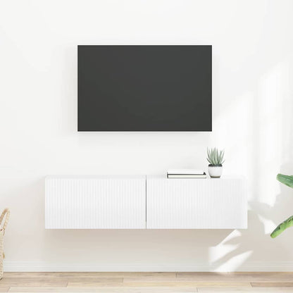 TV Wall Cabinet 2 pcs Gloss White 60 x 31 x 29.5 cm