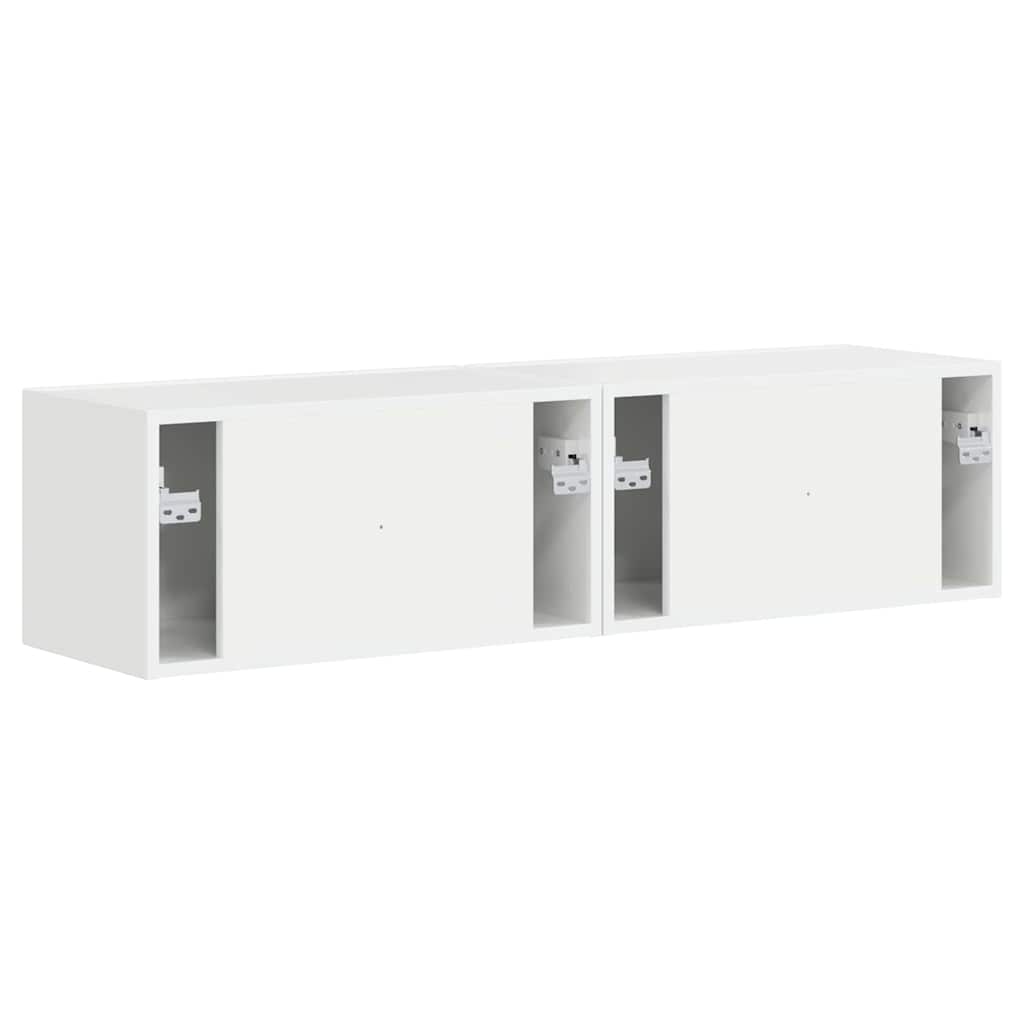 TV Wall Cabinet 2 pcs Gloss White 60 x 31 x 29.5 cm