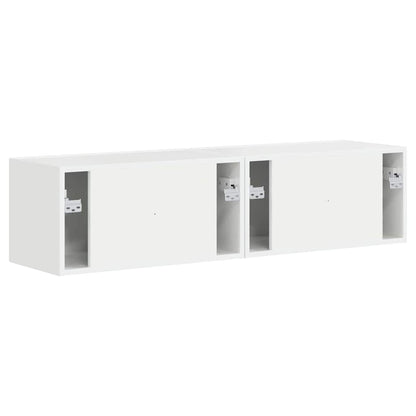TV Wall Cabinet 2 pcs Gloss White 60 x 31 x 29.5 cm